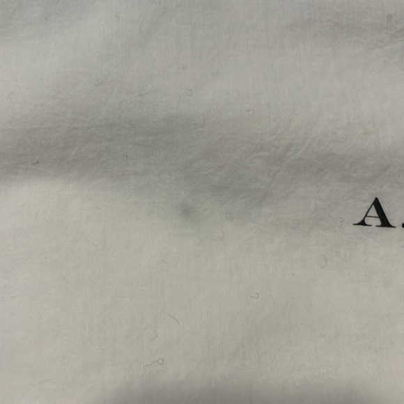 A.L.C. || 12” DUST BAG FOR HANDBAGS || WHITE WITH BLACK DRAWSTRING - Picture 5 of 5